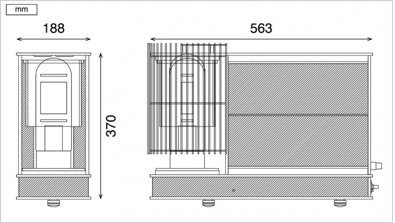 Ламповый моноусилитель CSPort Audio. Габаритные размеры